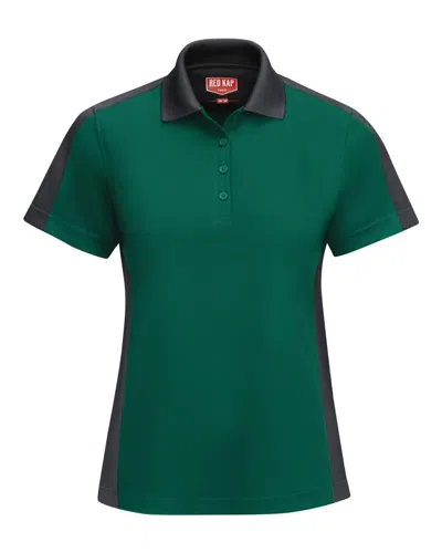 Red Kap Women's Short Sleeve Performance Knit Two-tone Polo In Multi