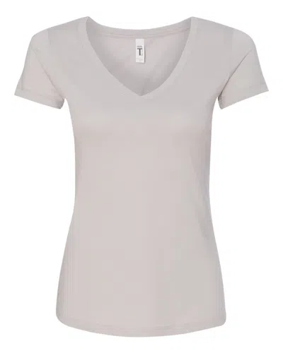 Next Level Women´s Ideal V-neck T-shirt In Silver
