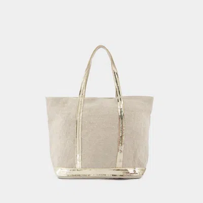 Vanessa Bruno Sequin-trimmed Tote Bag In Beige