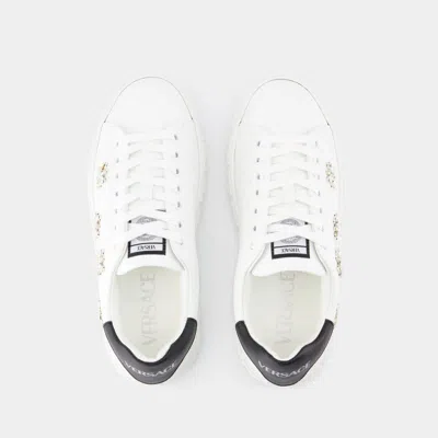 Versace Women's La Greca Sneakers In White
