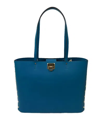 Michael Kors Women's Manhattan Smooth Leather Shoulder Tote Bag In Pink/gold
