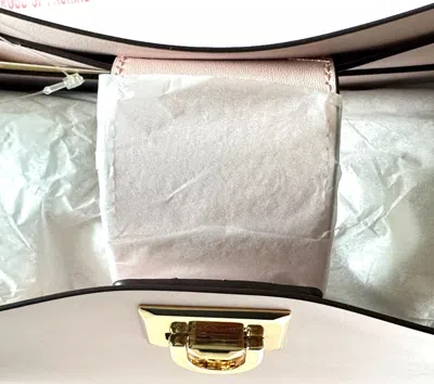 Michael Kors Women's Manhattan Smooth Leather Shoulder Tote Bag In Pink/gold