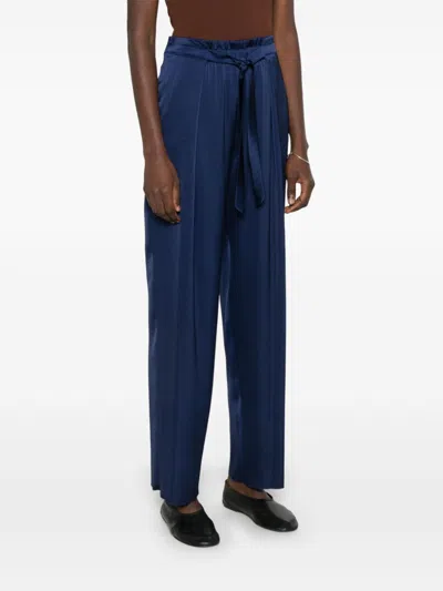 Shop Emporio Armani Satin Trousers