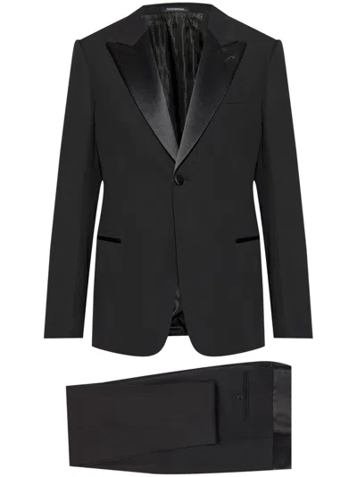 Shop Emporio Armani Wool Tuxedo Suit