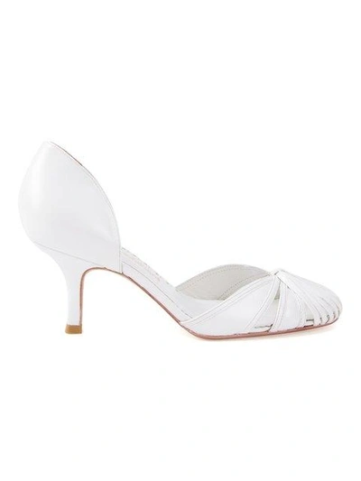 Shop Sarah Chofakian Mid-heel Pumps In White