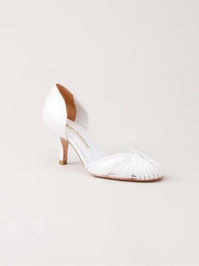 Sarah Chofakian Mid-heel Pumps In White