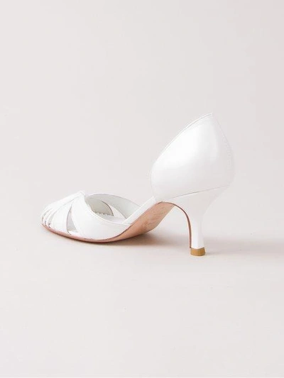 Sarah Chofakian Mid-heel Pumps In White