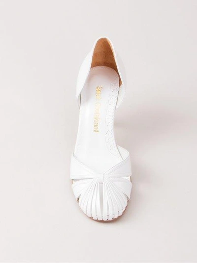 Shop Sarah Chofakian Mid-heel Pumps In White