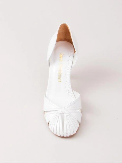 Sarah Chofakian Mid-heel Pumps In White