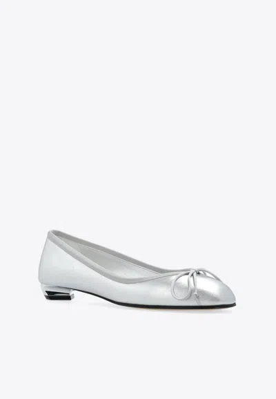 Alexander Mcqueen Bailarinas - Plata In Silver