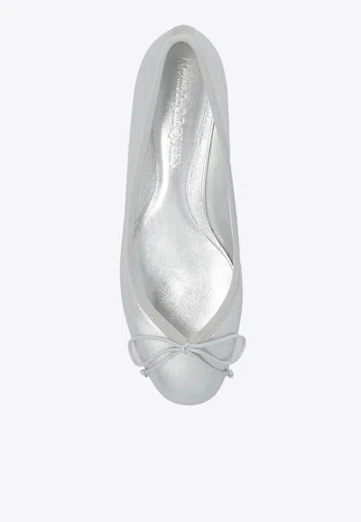 Alexander Mcqueen Bailarinas - Plata In Silver