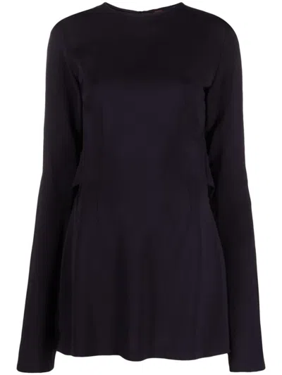 032c Flounced Mini Dress In Black