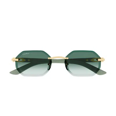 Shop Cartier Ct0439s Signature C De Sunglasses In 004 Green