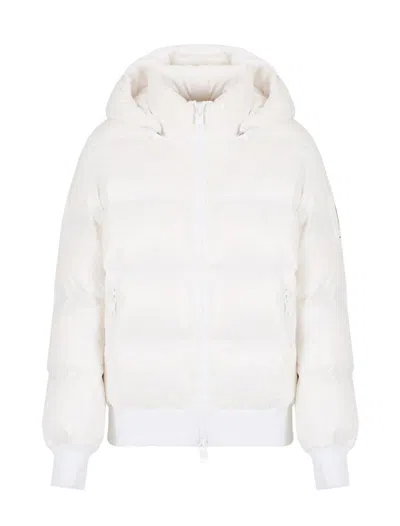 Armani Exchange White Down Jacket In White