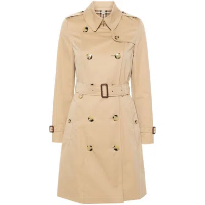 Burberry The Long Waterloo Heritage Trench Coat In Beige