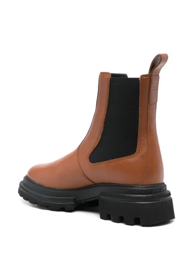 Hogan H674 Chelsea Boots In Brown