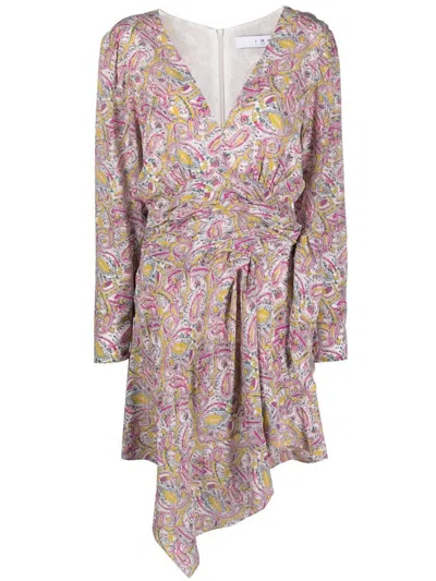 Iro Graphic-print Wrap Minidress In Beige