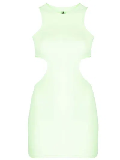 Reina Olga Sleeveless Bodycon Minidress With Cut-out In Green