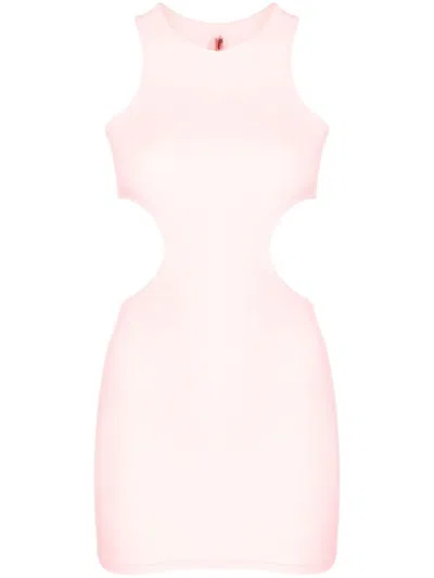 Reina Olga Sleeveless Minidress Featuring Cut-out Detailing In Pink