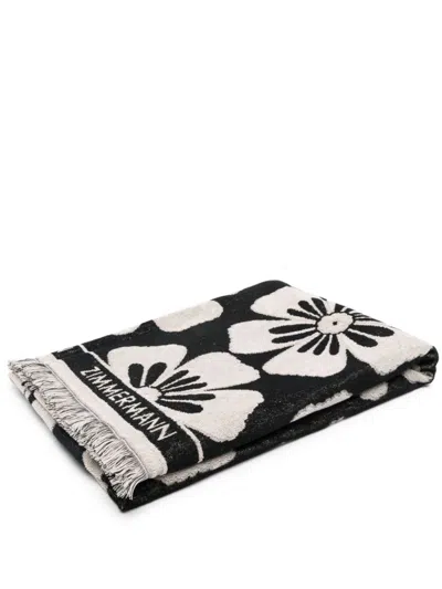 ZIMMERMANN ZIMMERMANN LOGO COTTON BEACH TOWEL 