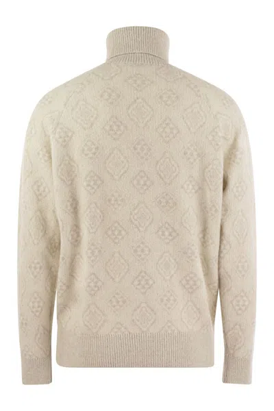 Brunello Cucinelli Men's Intarsia Knit Roll Neck Sweater