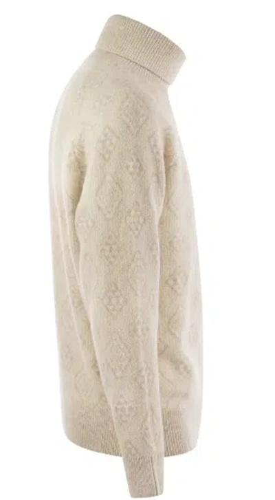 Brunello Cucinelli Men's Intarsia Knit Roll Neck Sweater
