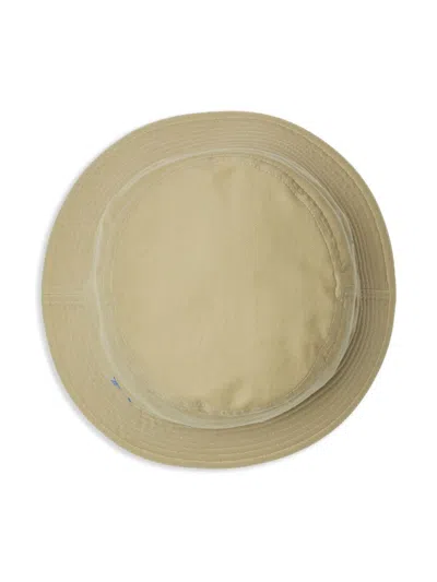 Shop Burberry Beige Wide Brim Cotton Hat