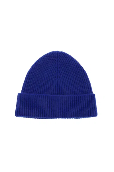 Burberry Electric Blue Cashmere Beanie Hat