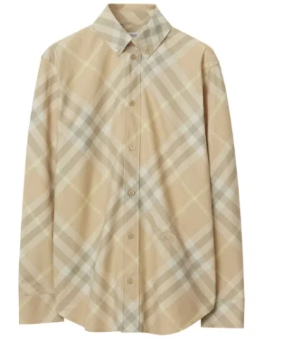 Burberry Button Down Shirt With Check Pattern