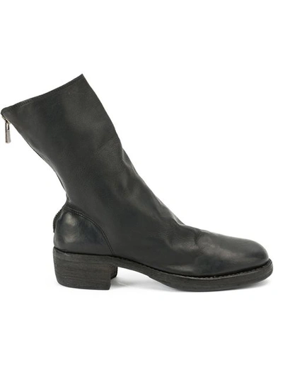Guidi Slingback Ankle Boots In Blkt Black