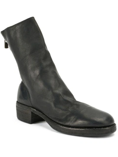 Guidi Slingback Ankle Boots In Black