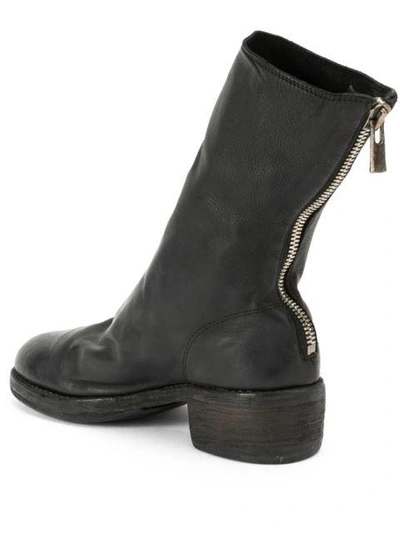 Guidi Slingback Ankle Boots In Black