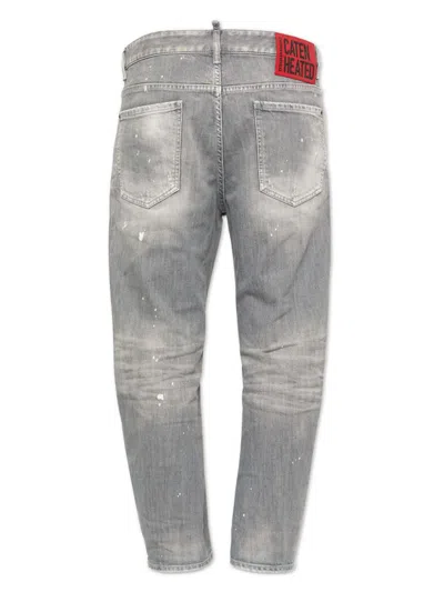 Dsquared2 Grey Denim With Faded Effect