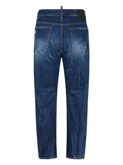 Dsquared2 Icon-print High-rise Straight-leg Jeans