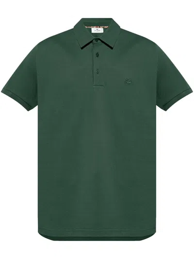 Etro Logo Embroidered Short Sleeved Polo Shirt