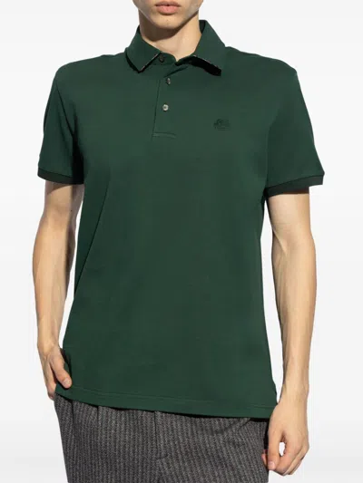 Etro Logo Embroidered Short Sleeved Polo Shirt