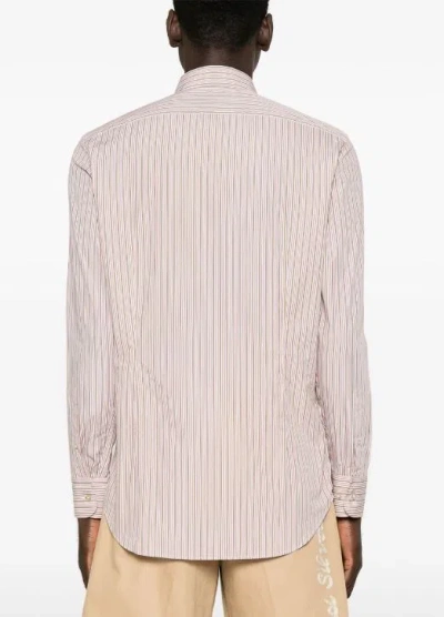Etro Striped Cotton Shirt With Logo
