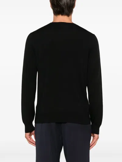 Fay Jumper In Blue Shaved Wool Knit