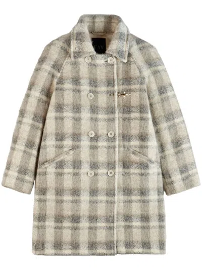 Fay Jacqueline Check-pattern Coat