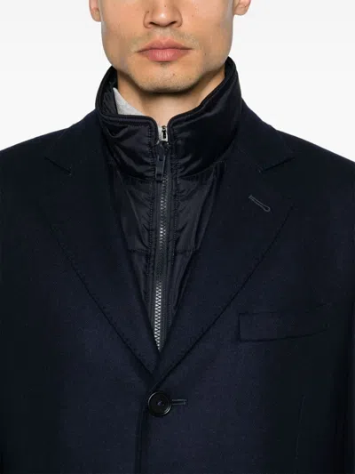 Fay Coat Logo Embroidered Rear Vents