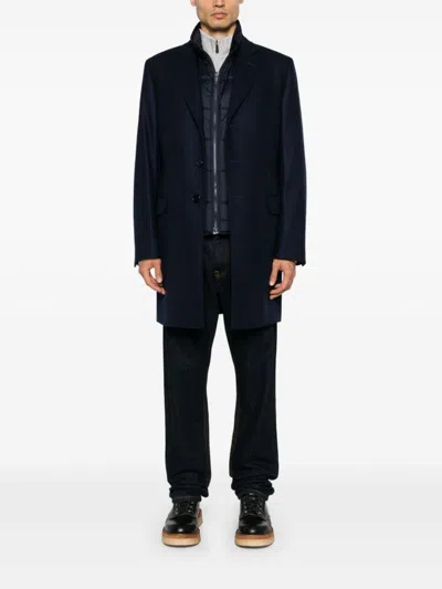 Fay Coat Logo Embroidered Rear Vents