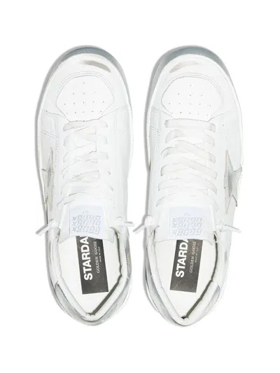 Golden Goose Women Stardan Sneakers With Laminated Star In White