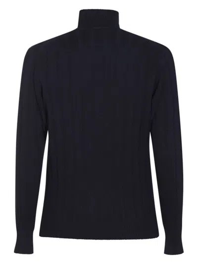 Lardini Midnight Blue Wool Roll Neck
