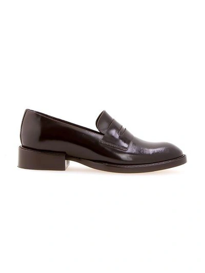 Shop Sarah Chofakian Edward Block Heel Loafers In Brown