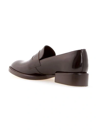 Shop Sarah Chofakian Edward Block Heel Loafers In Brown