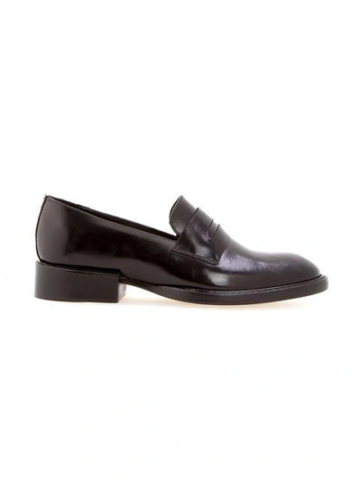 Shop Sarah Chofakian Edward Block Heel Loafers In Black