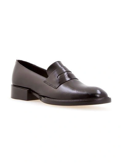 Shop Sarah Chofakian Edward Block Heel Loafers In Black