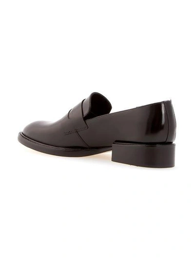 Sarah Chofakian Edward Block Heel Loafers In Black