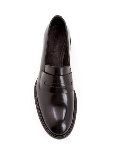 Sarah Chofakian Edward Block Heel Loafers In Black