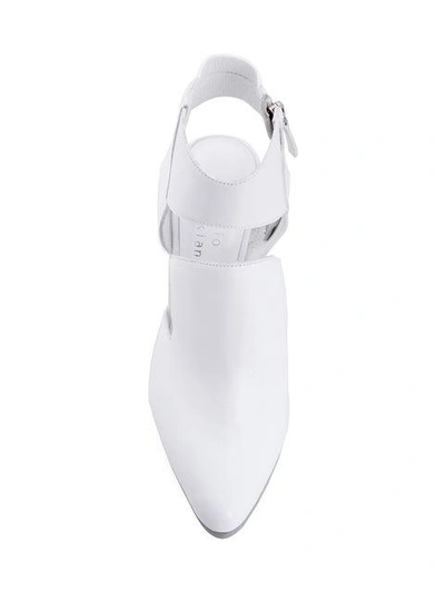 Studio Chofakian Slingback Mules In White